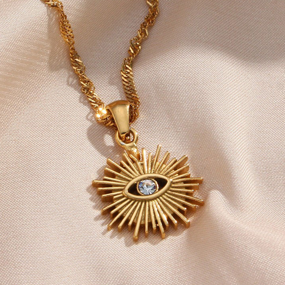 Sunburst Evil Eye Necklace