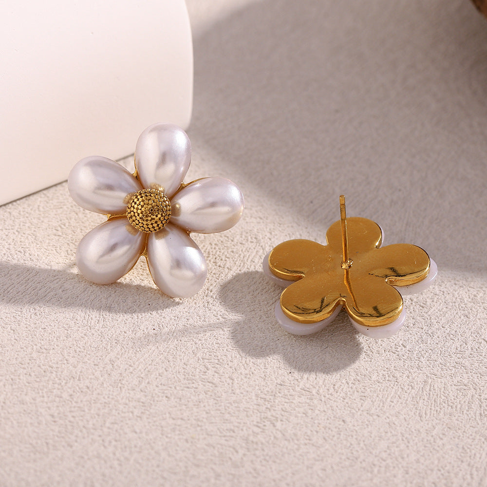 Vintage Pearl Blossom Studs