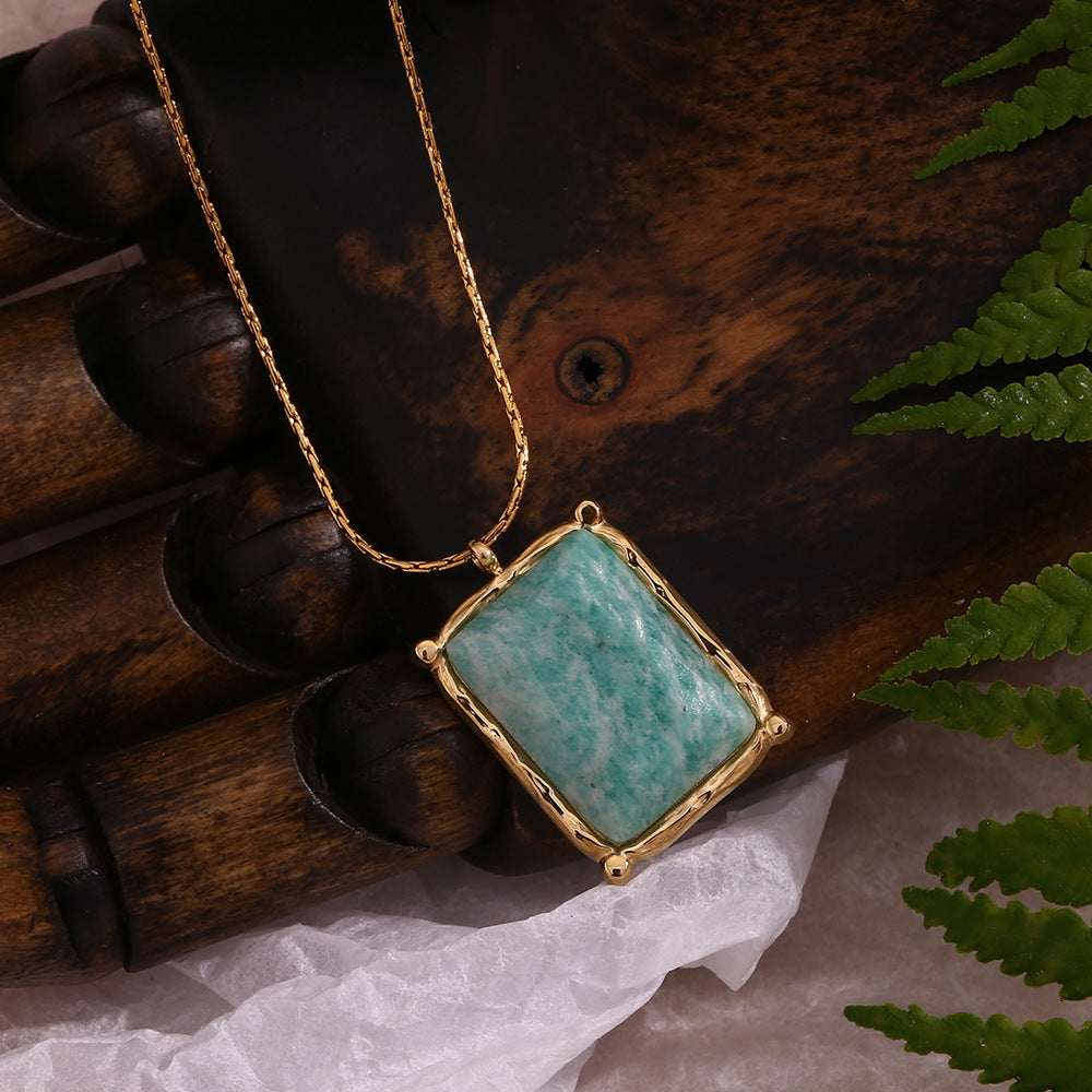 Amazonite Rectangle Necklace