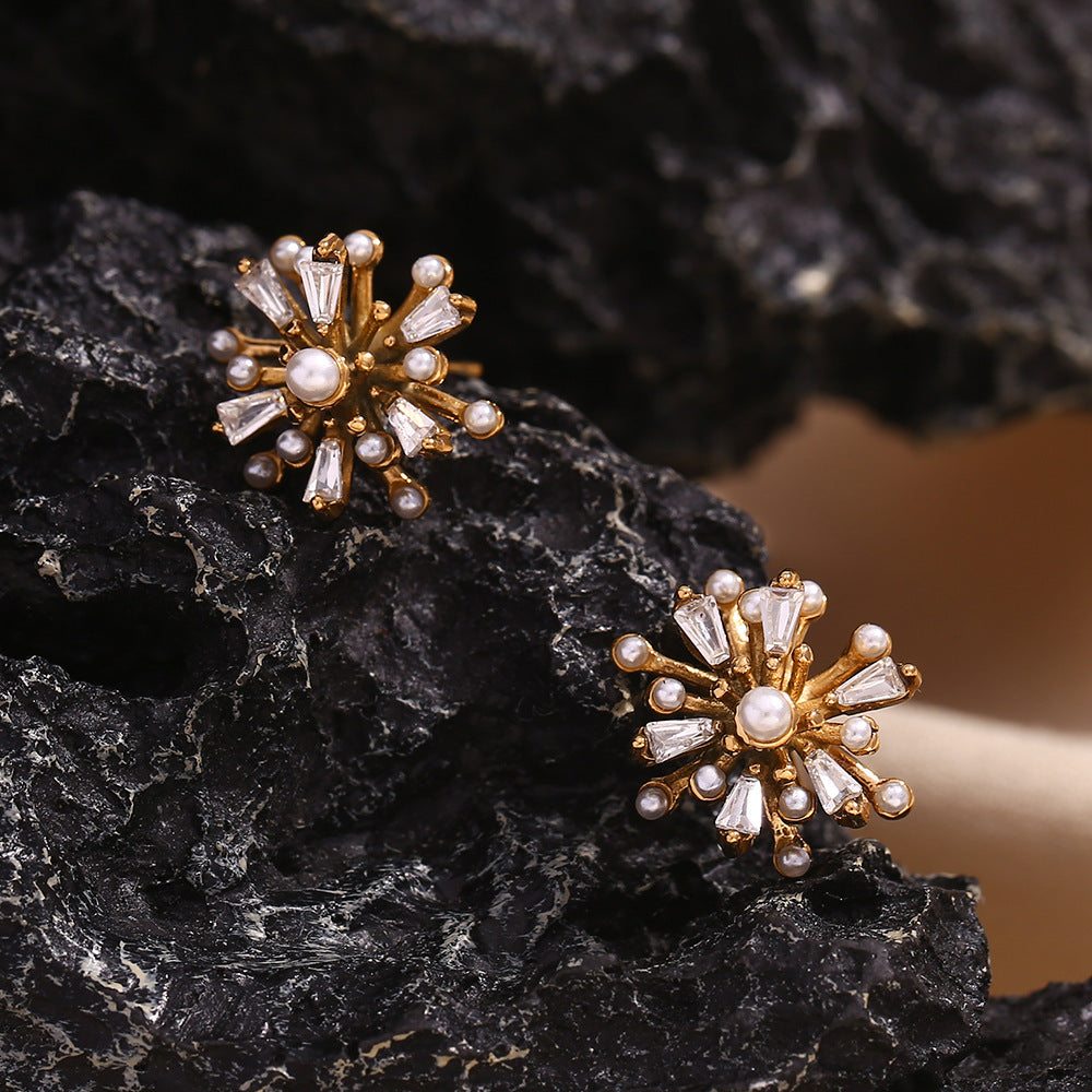 Starburst Pearl Earrings