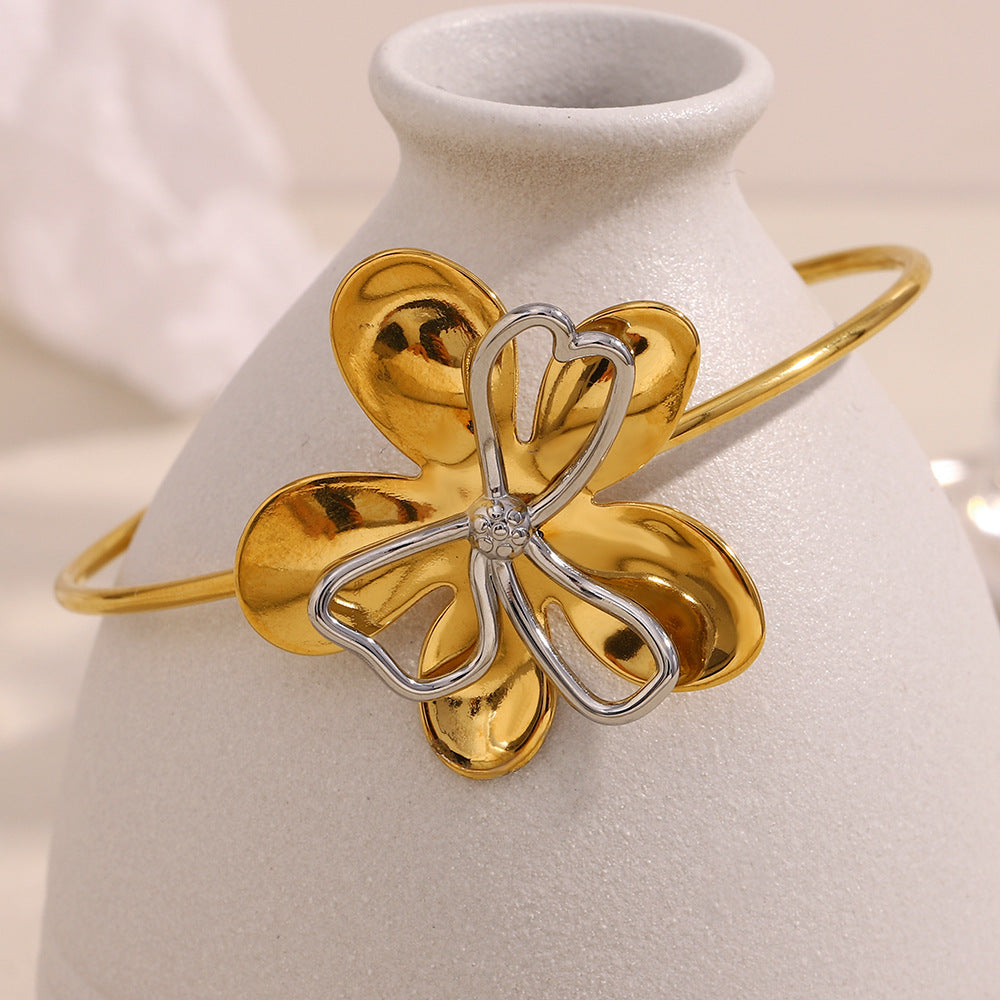 Sculptural Flower Bracelet