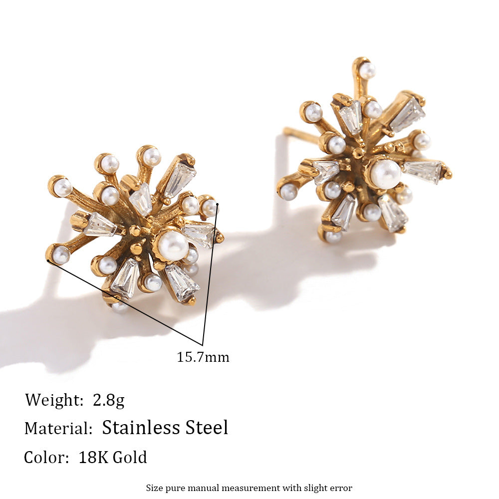 Starburst Pearl Earrings