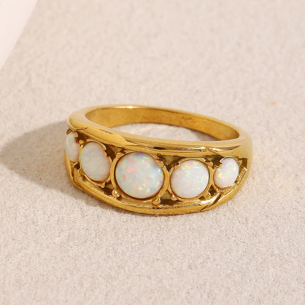 Opal Curve Ring