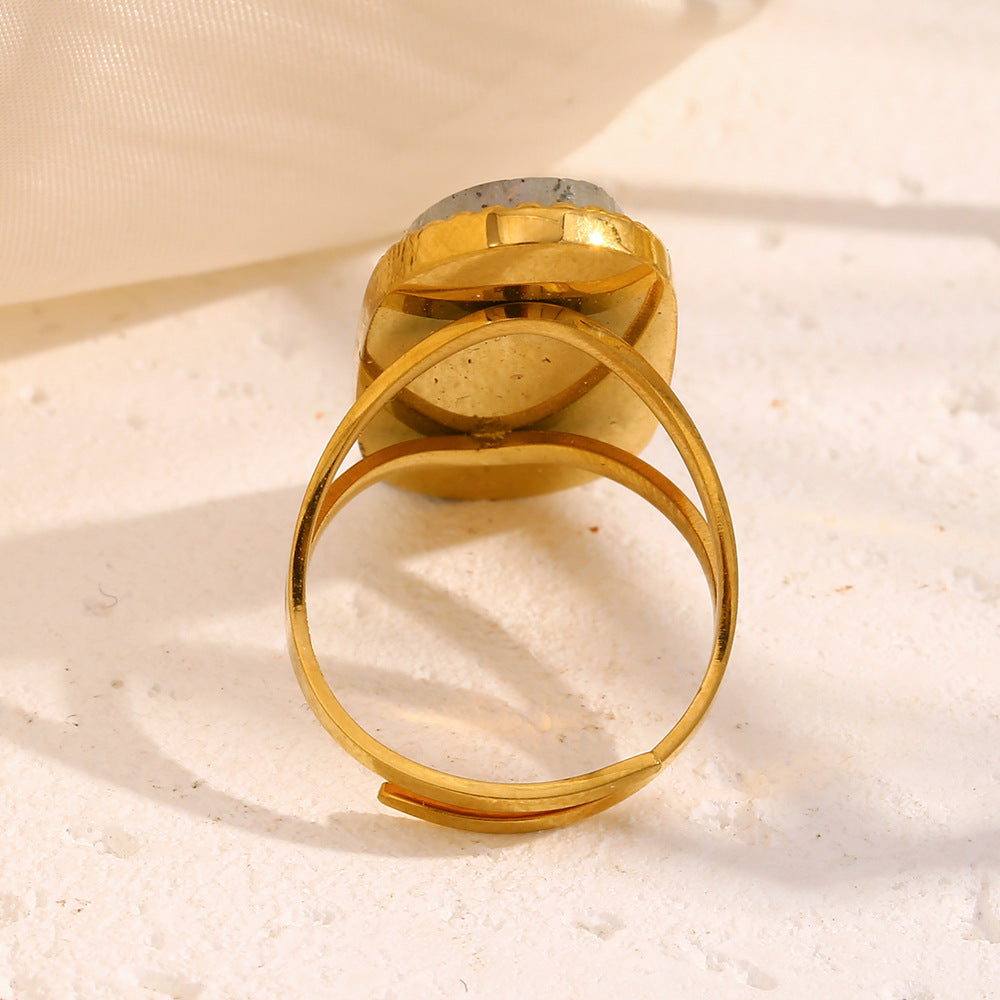 White Jade Emblem Ring