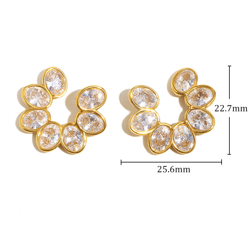 Open Floral Cluster Earrings