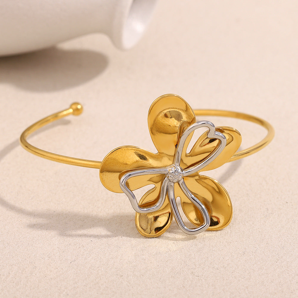 Sculptural Flower Bracelet