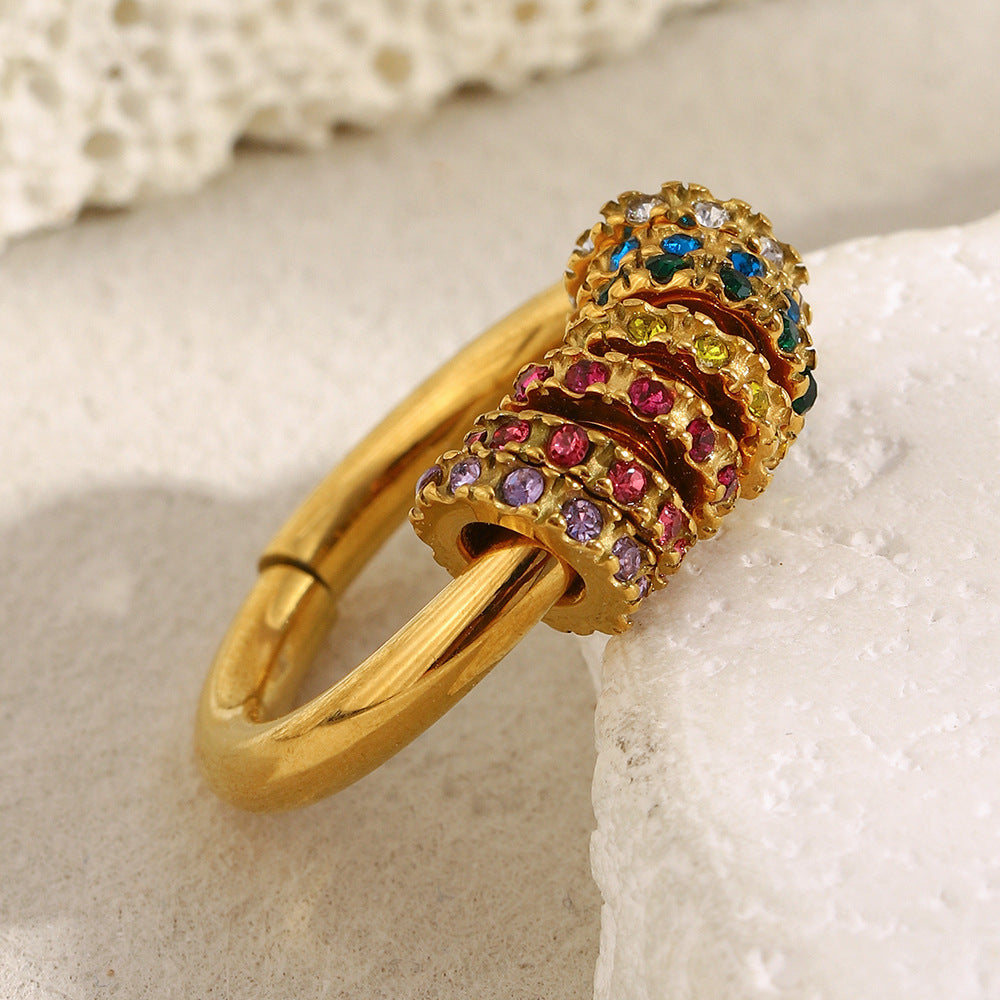 Rainbow Slider Bead Ring