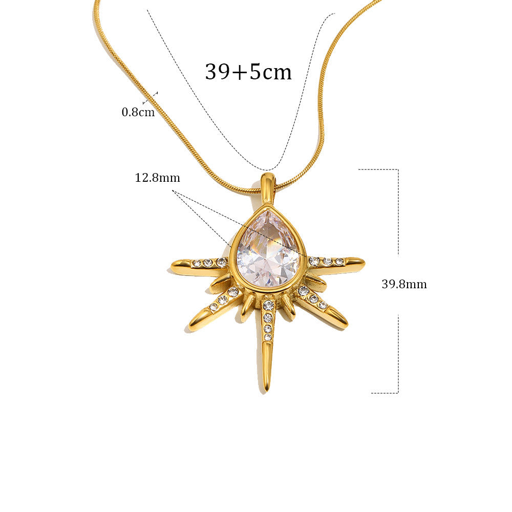 Teardrop Sunburst Necklace