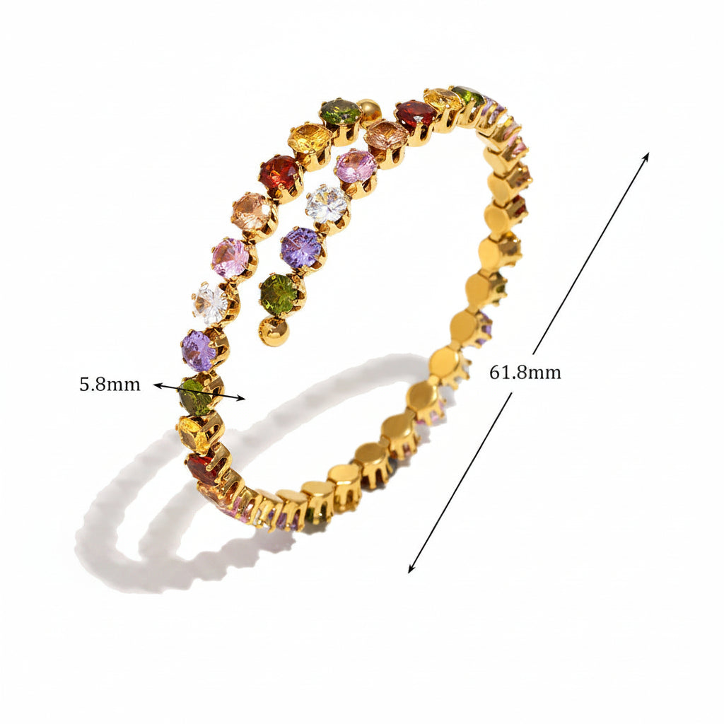 Multi-Colour Wraparound Bangle