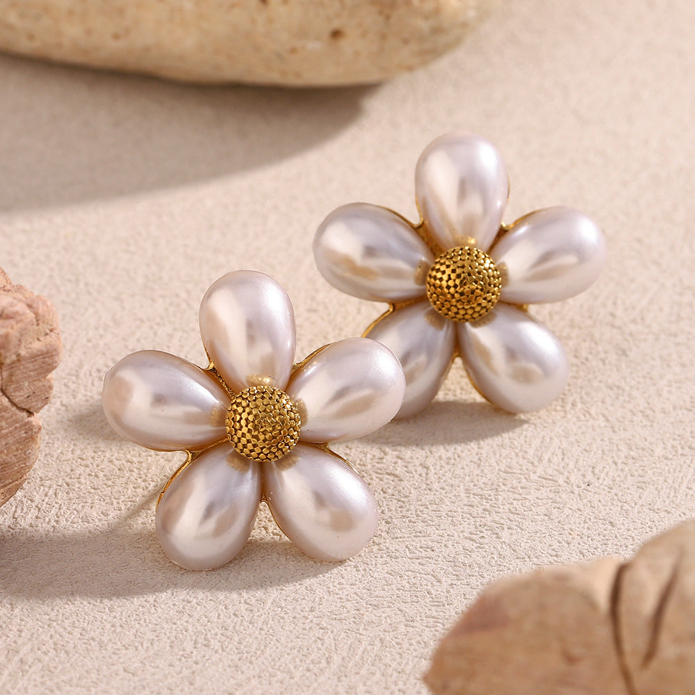 Vintage Pearl Blossom Studs