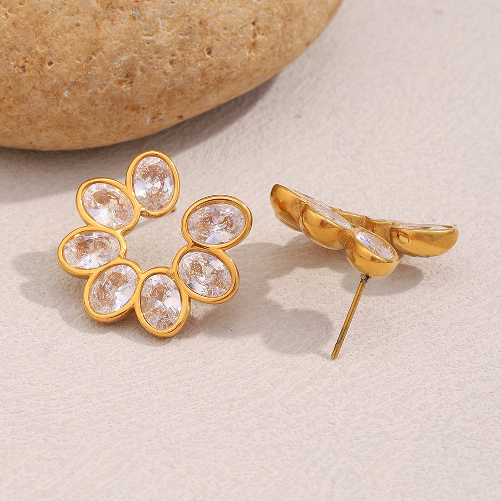 Open Floral Cluster Earrings
