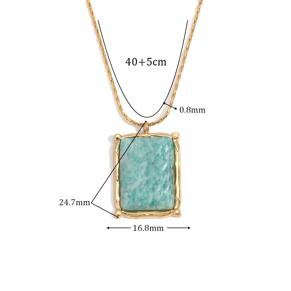 Amazonite Rectangle Necklace