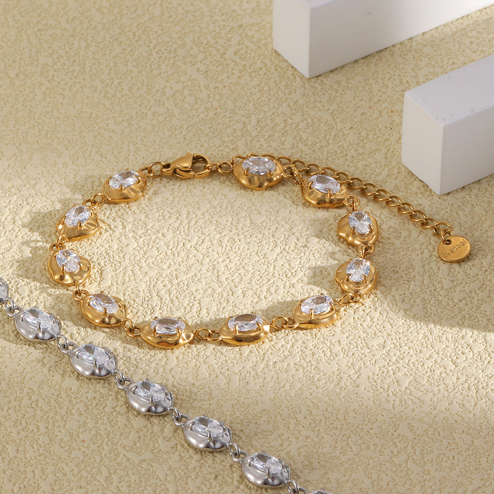 Molten Nugget Oval Bracelet