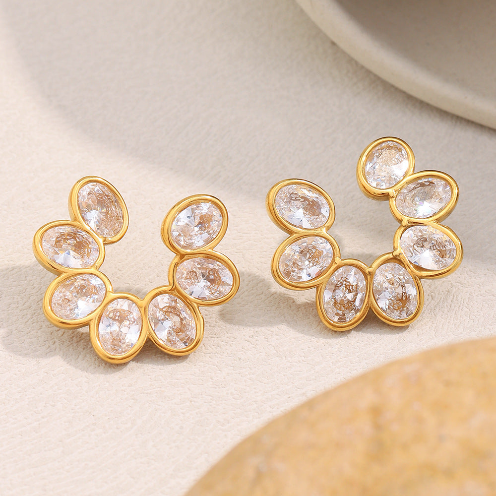 Open Floral Cluster Earrings