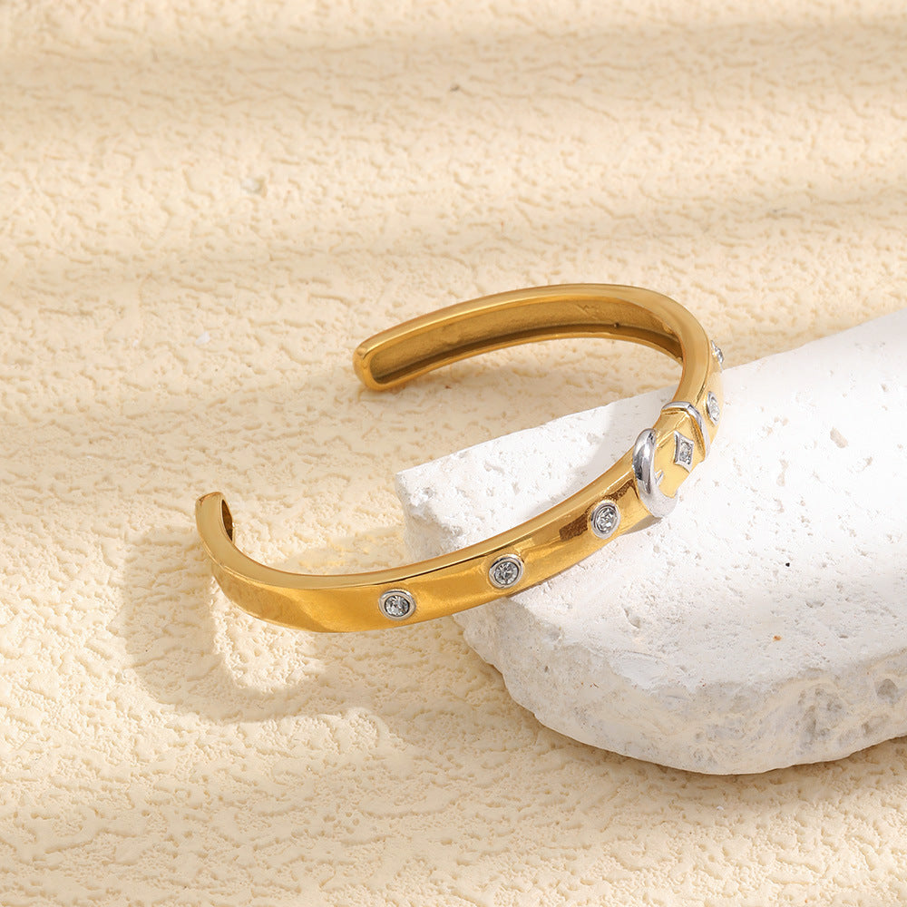 Celestial Belt Buckle Cuff Bangle