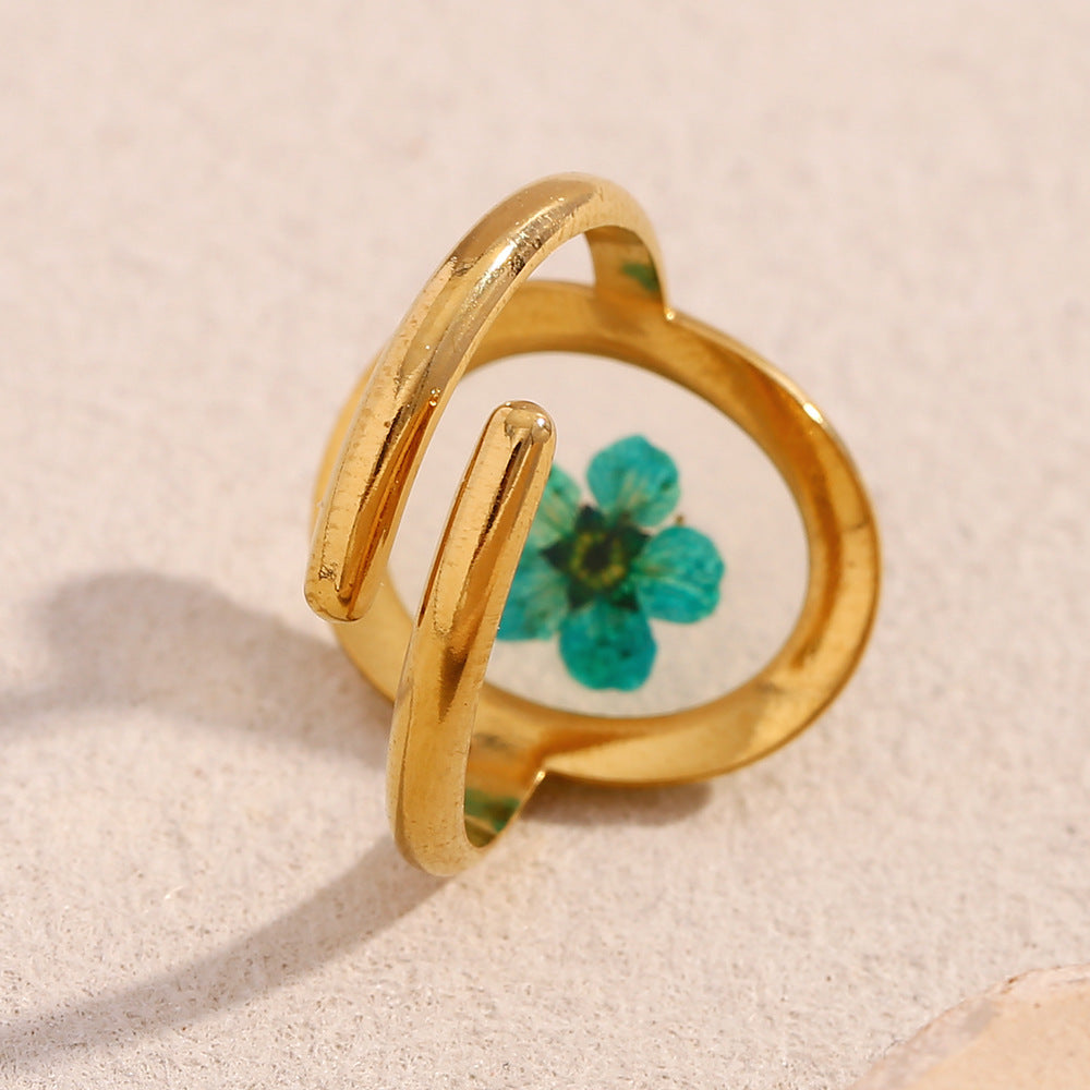 Pressed Flower Resin Ring