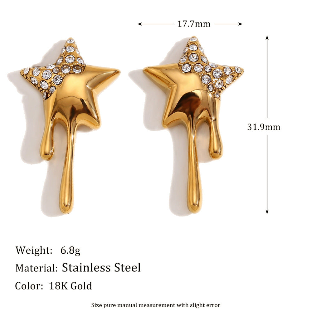 Molten Star Dripping Earrings