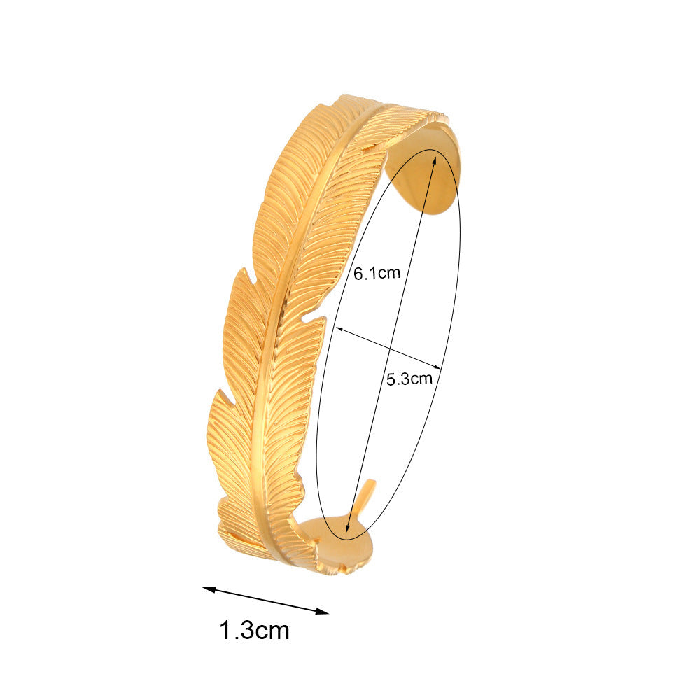 Sculptural Feather Cuff