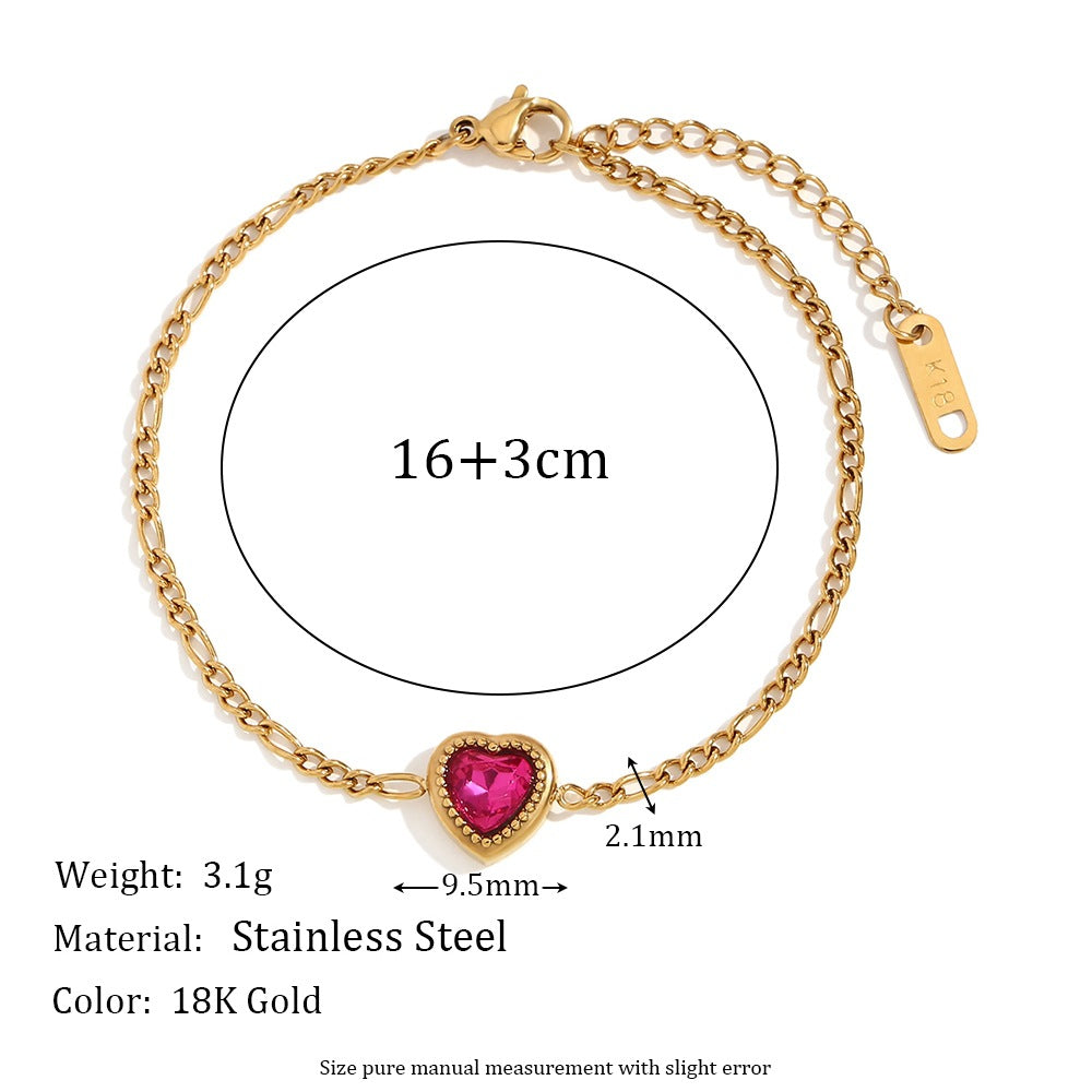 Figaro Heart Bracelet