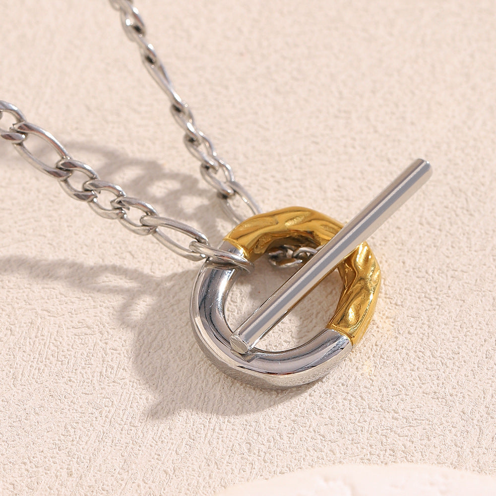 Two-Tone Toggle Chain Necklace