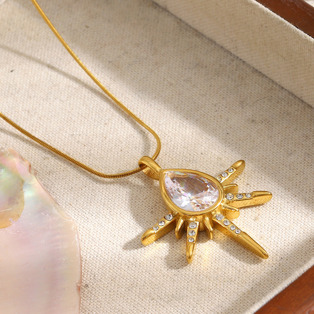 Teardrop Sunburst Necklace