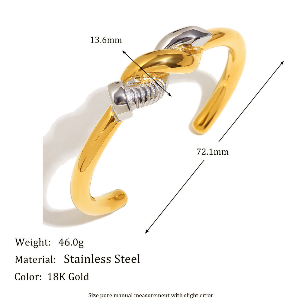 Twisted Screw Cuff Bracelet