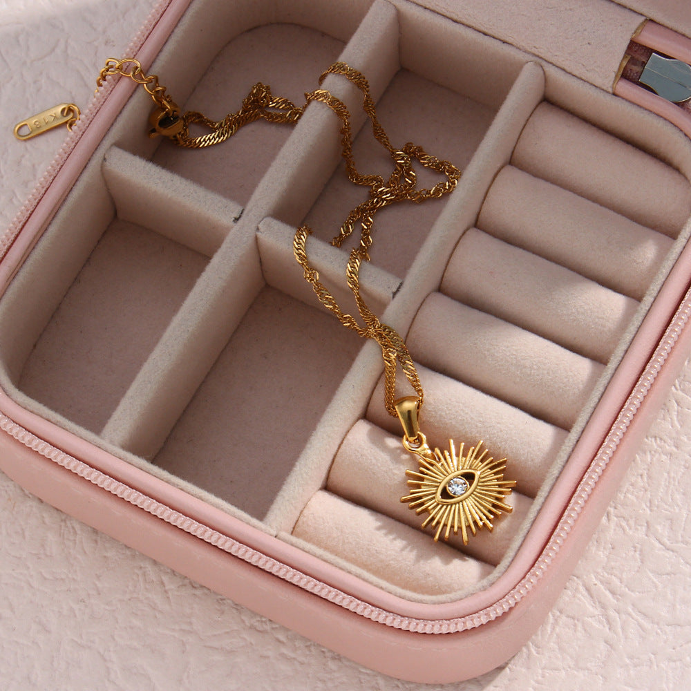 Sunburst Evil Eye Necklace