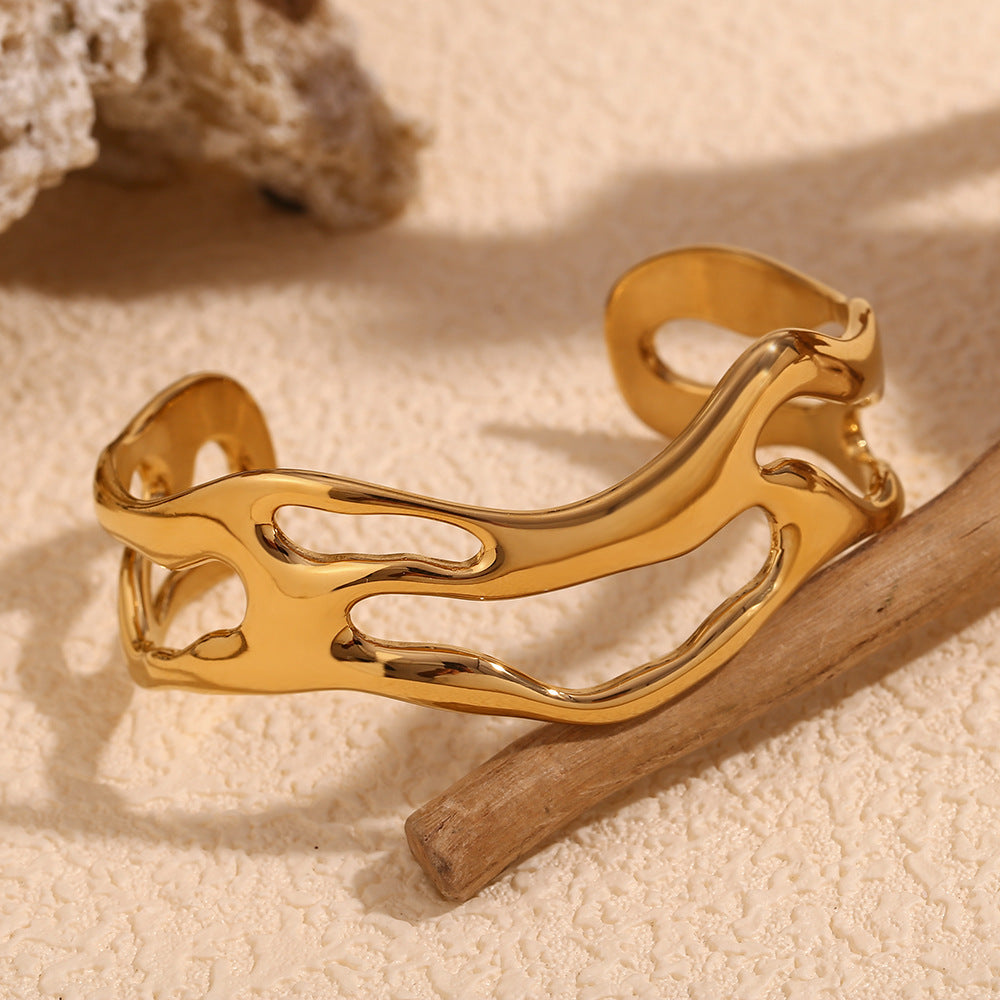 Sculptural Cut-Out Cuff