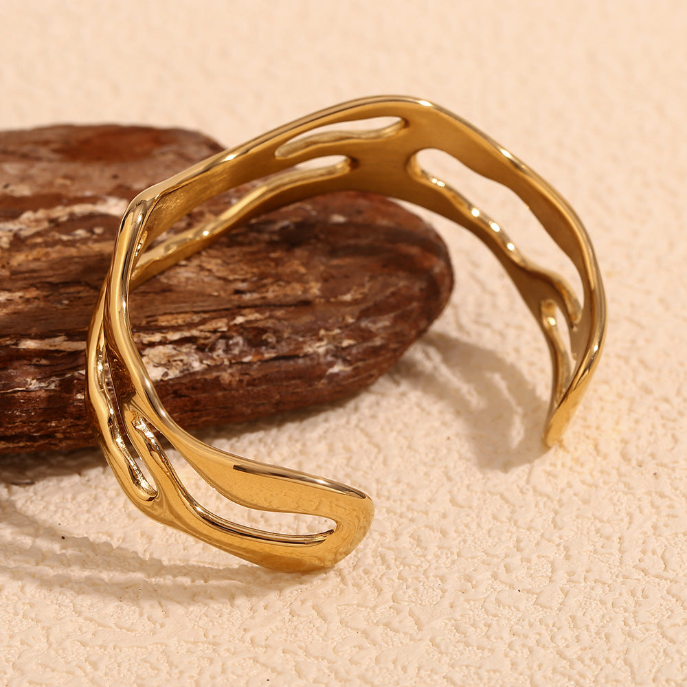 Sculptural Cut-Out Cuff