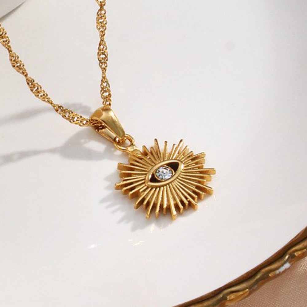 Sunburst Evil Eye Necklace