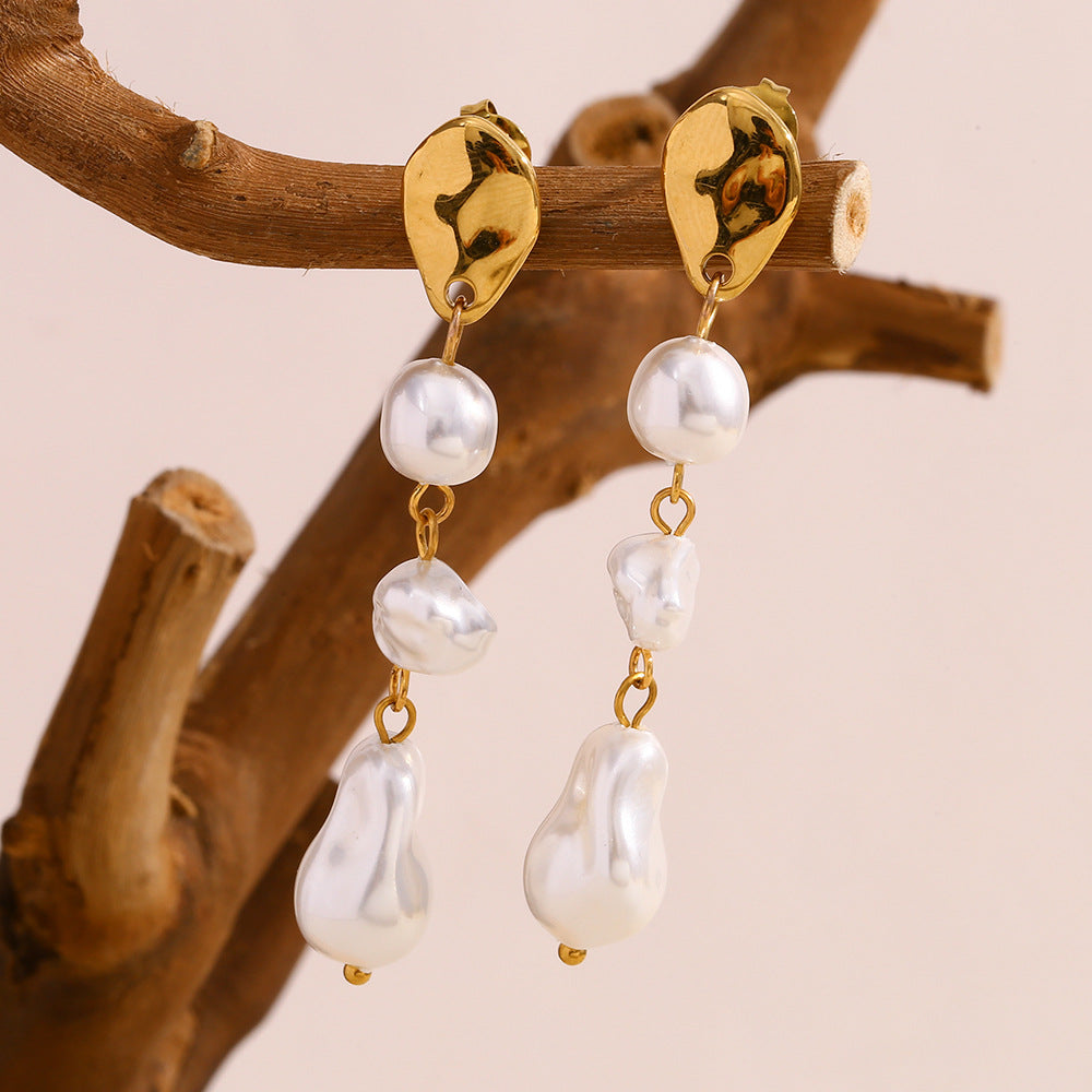 Baroque Pearl Drop Earrings