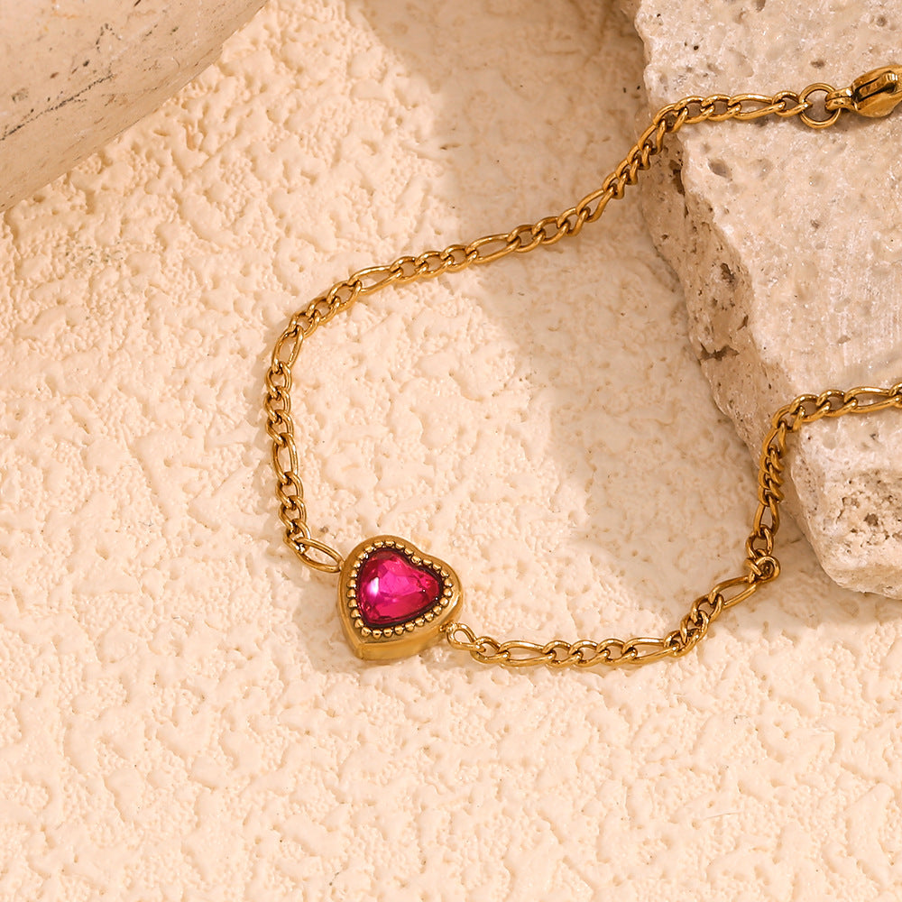 Figaro Heart Bracelet
