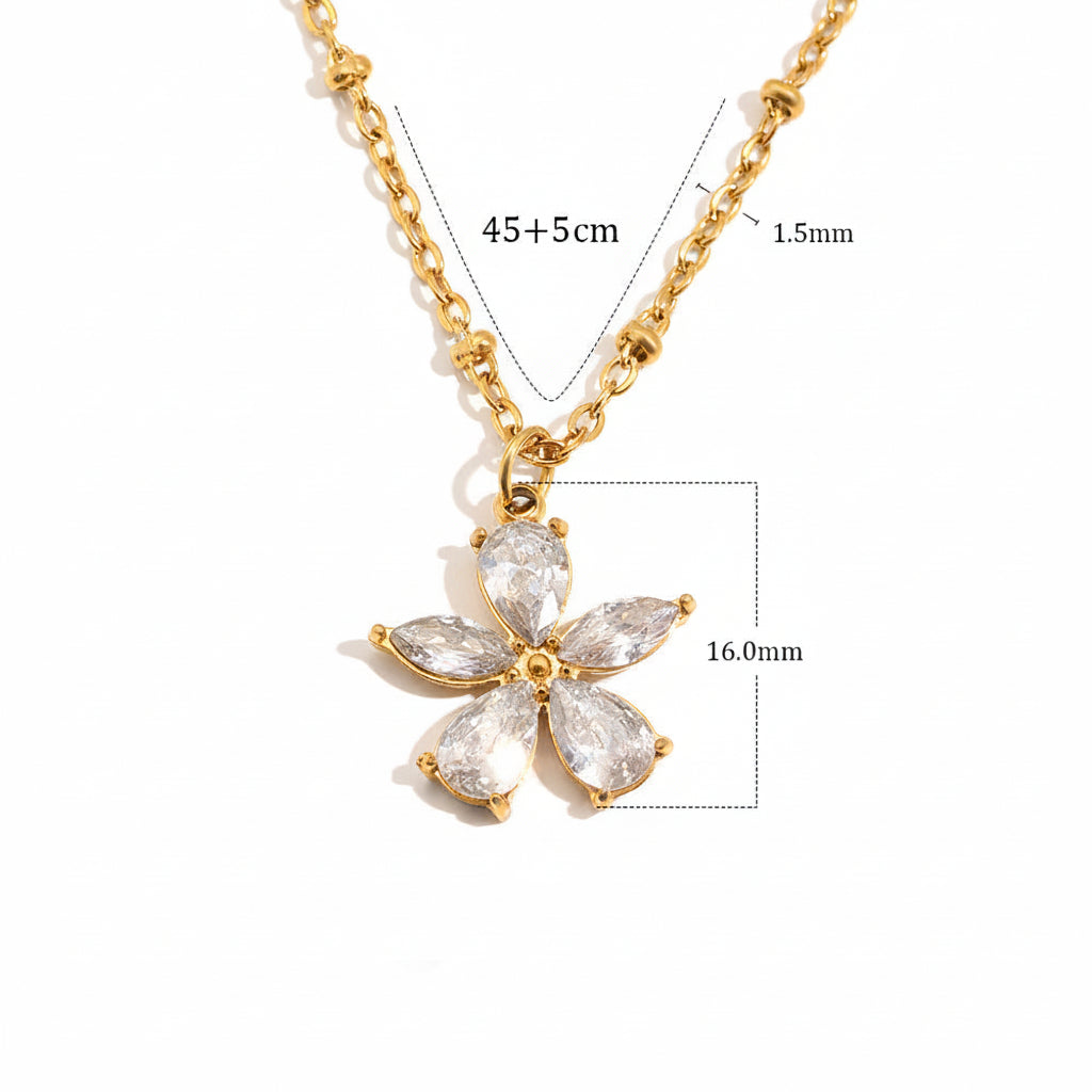 Five-Petal Flower Necklace