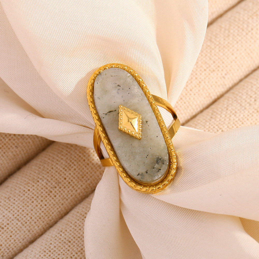 White Jade Emblem Ring