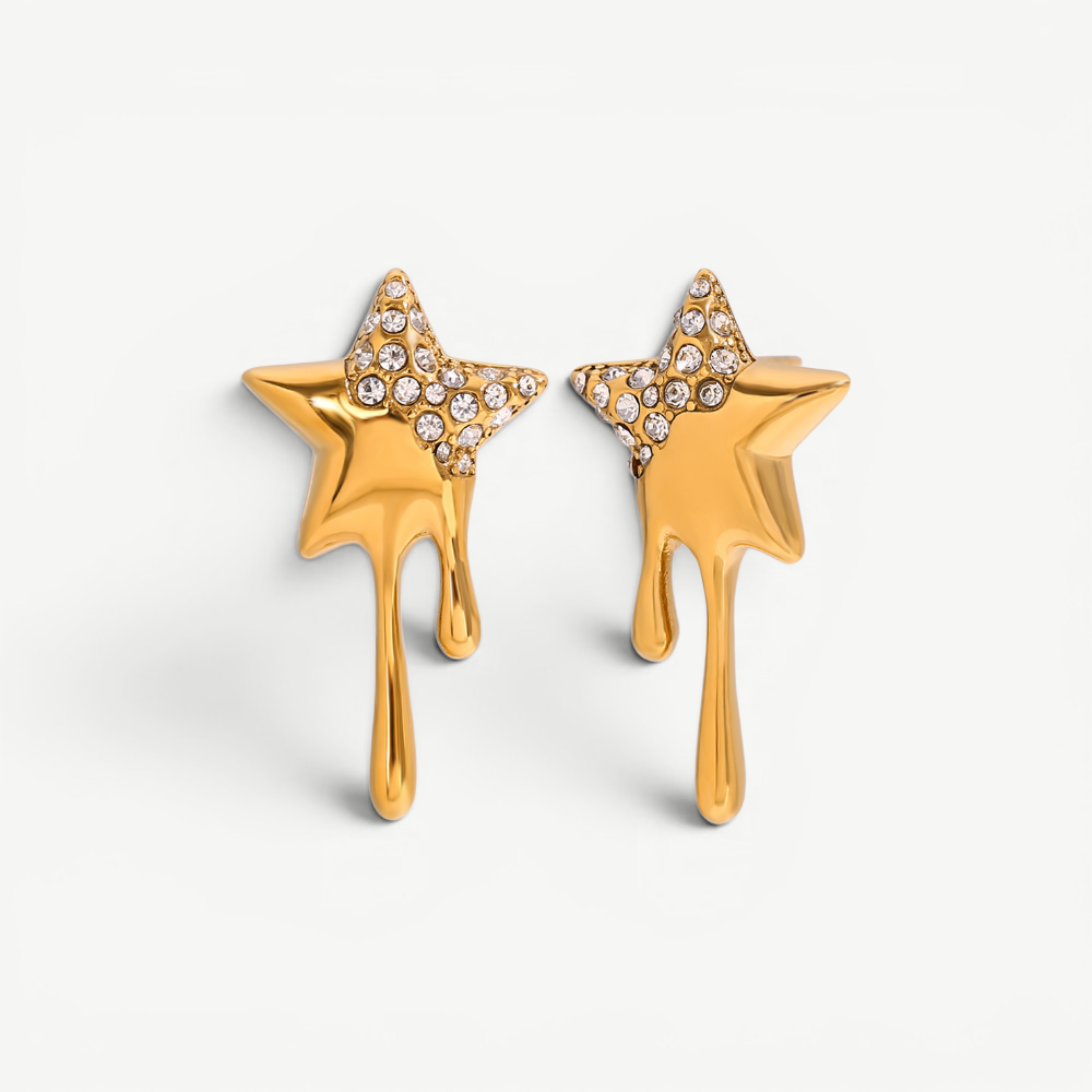 Molten Star Dripping Earrings