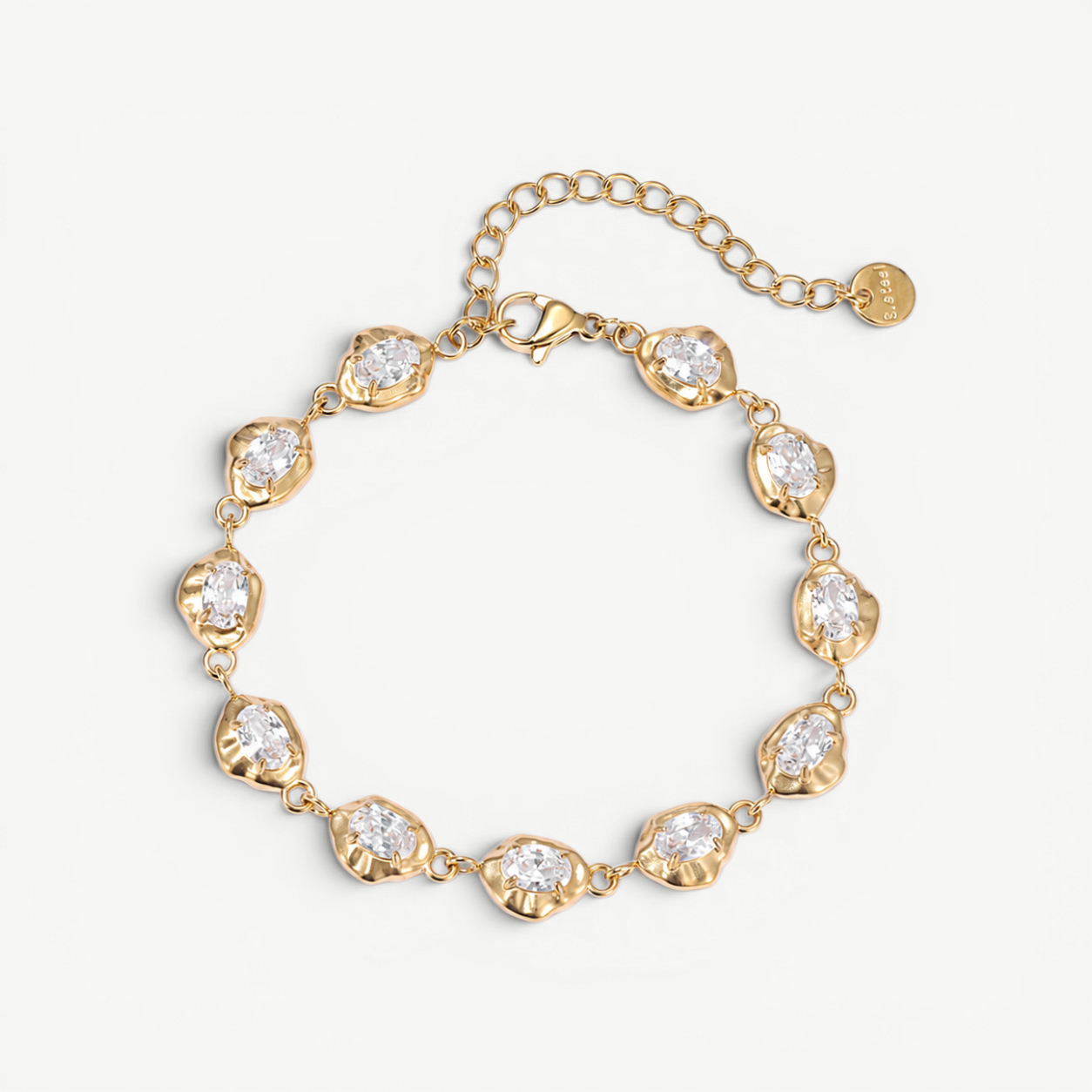 Molten Nugget Oval Bracelet