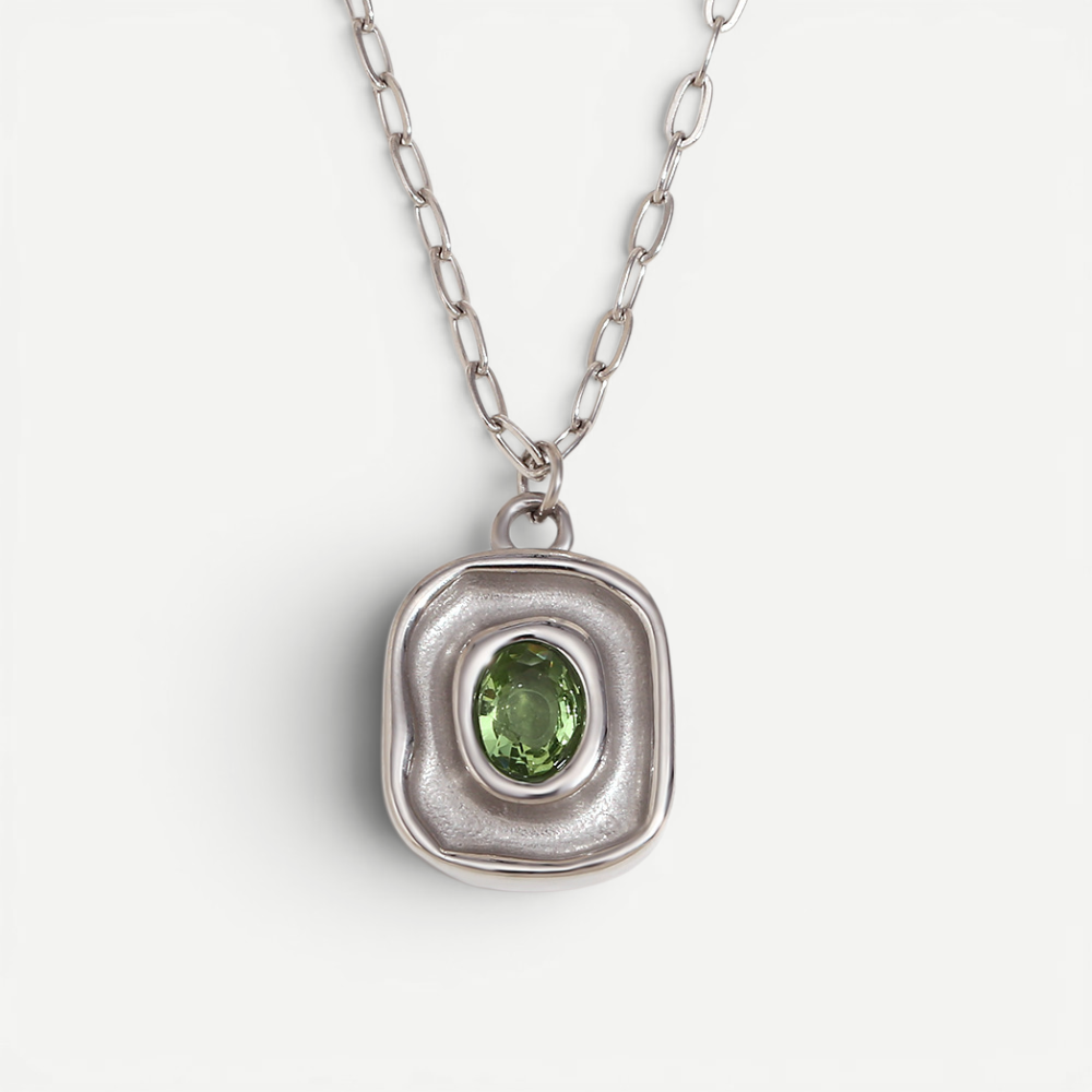Molten Green Pendant Necklace