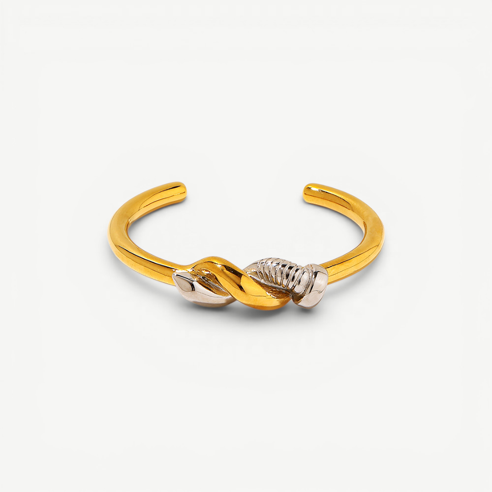 Twisted Screw Cuff Bracelet