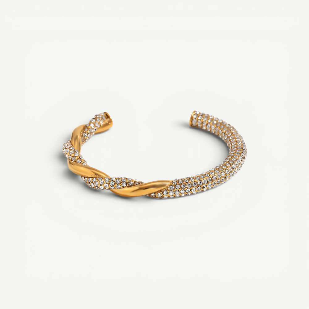 Pavé Twisted Cuff Bracelet