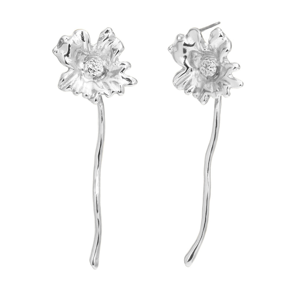Sculptural Vintage Flower Earrings