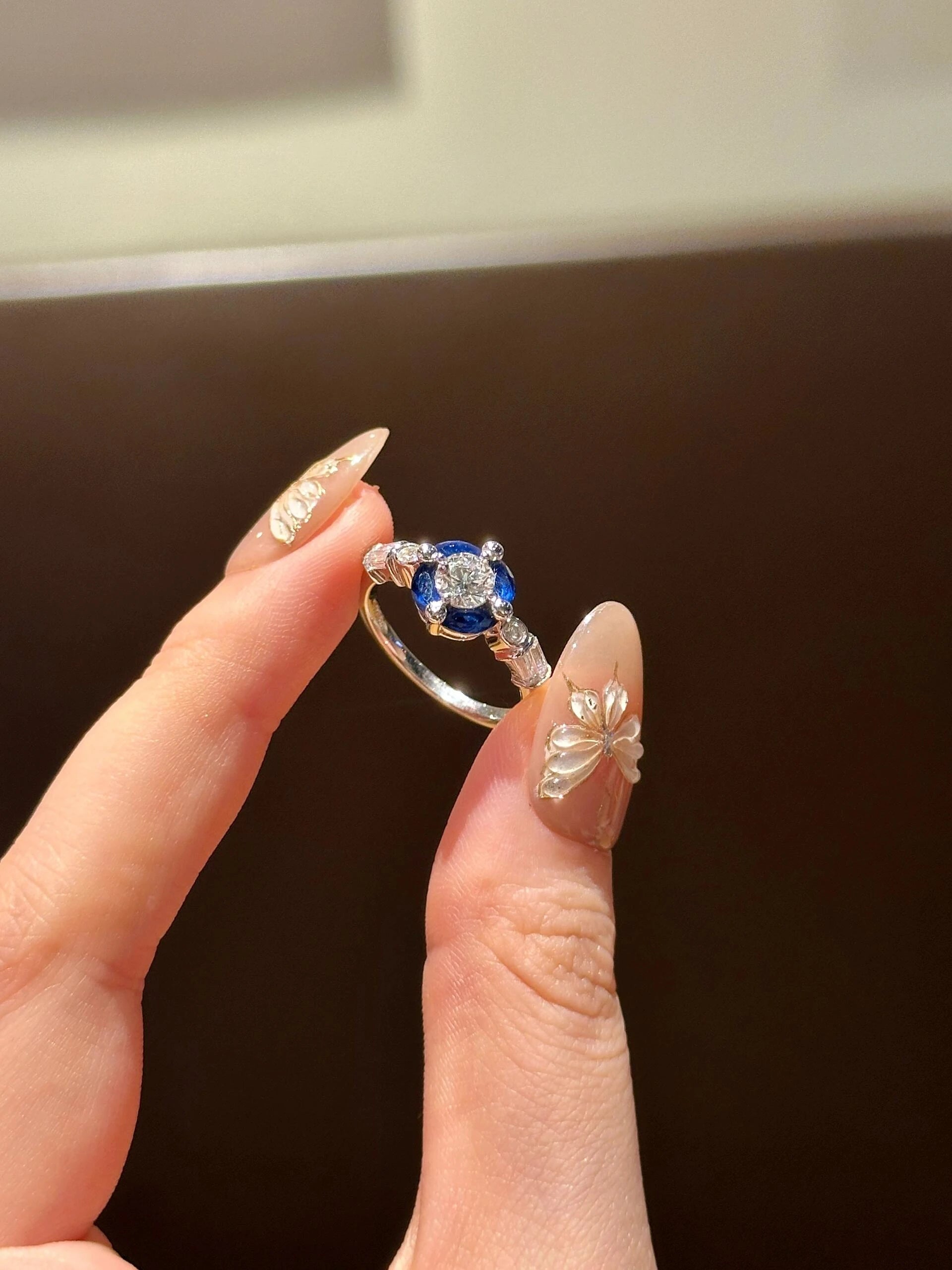 Cornflower Blue Sapphire Ring