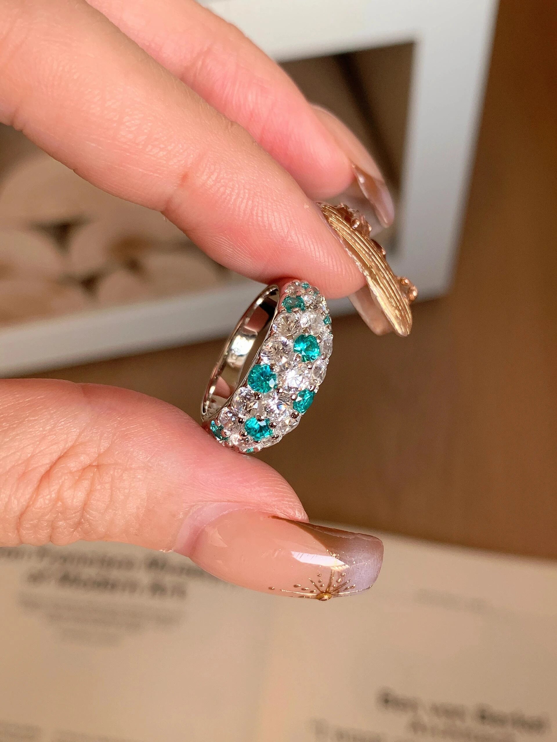 Paraíba Diamond Pavé Ring