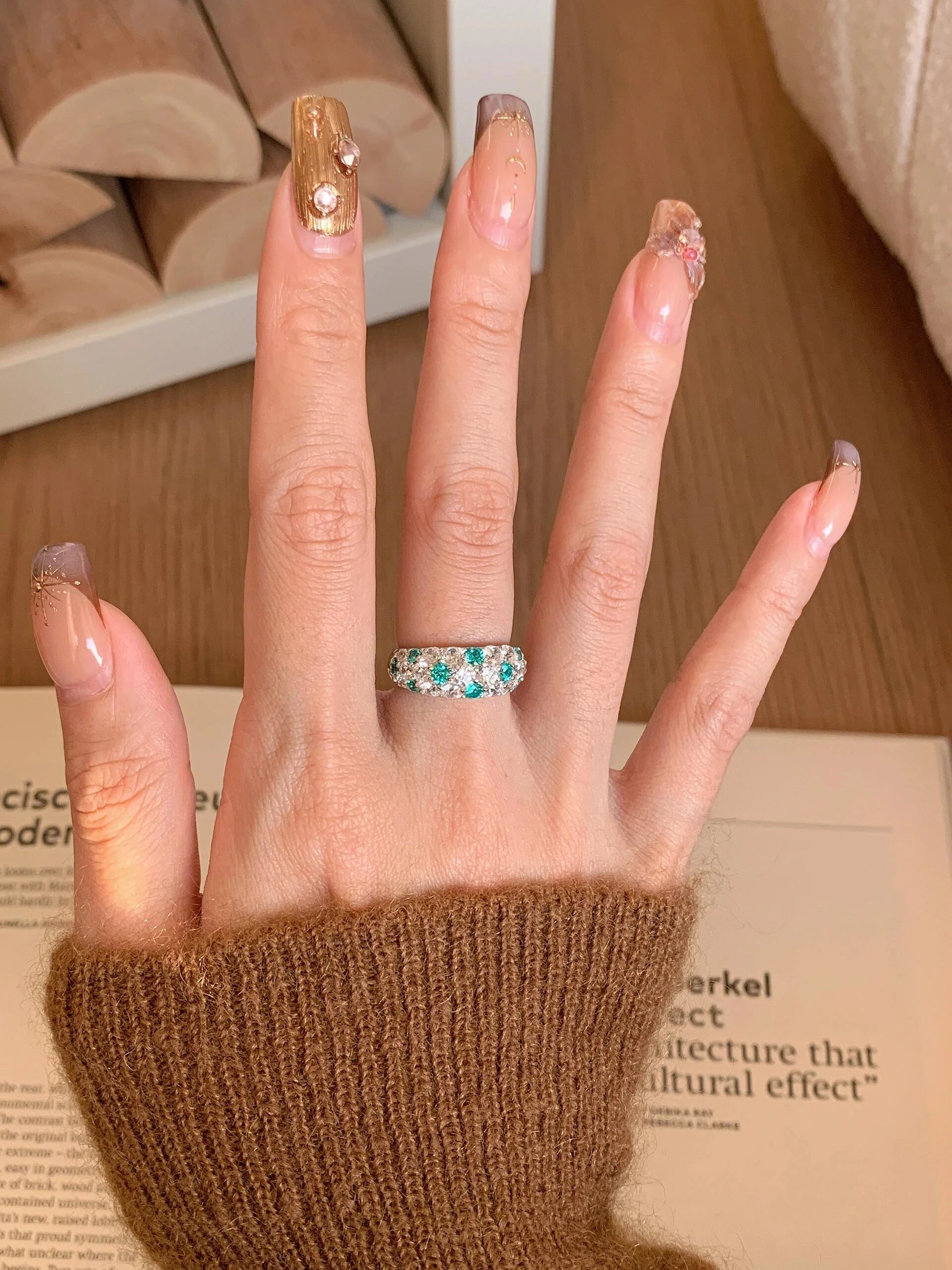 Paraíba Diamond Pavé Ring