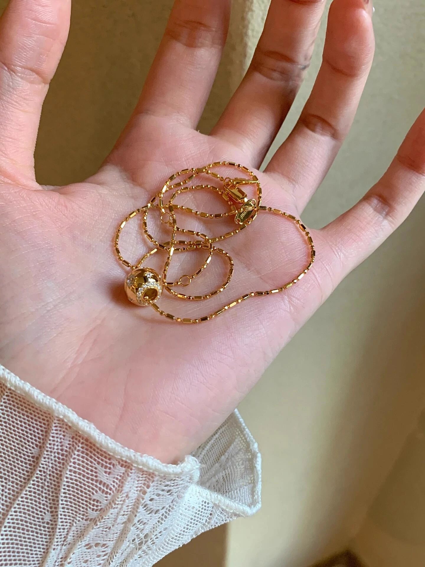 Starburst Barrel Bead Necklace