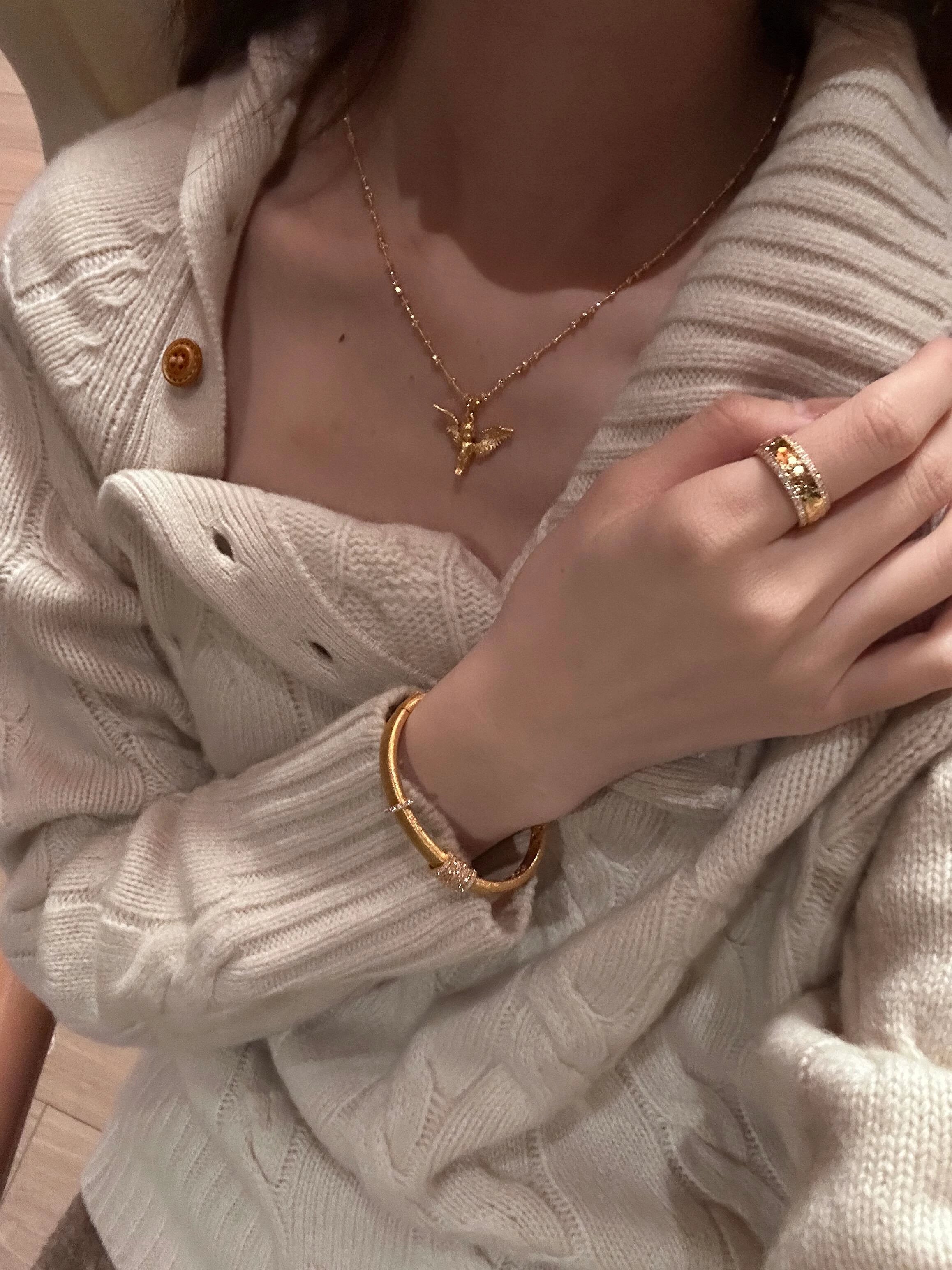 Brushed Butterfly Necklace