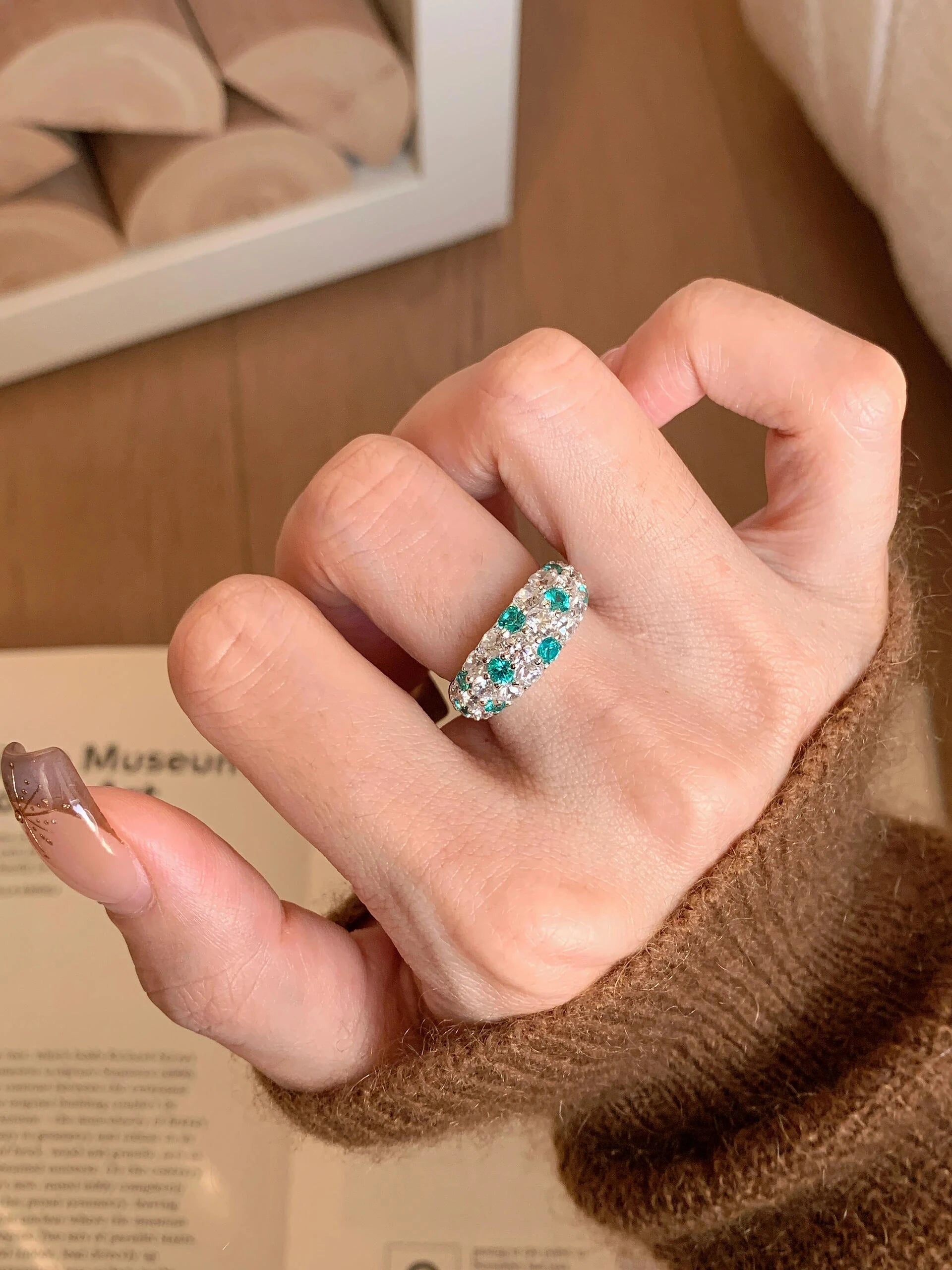 Paraíba Diamond Pavé Ring