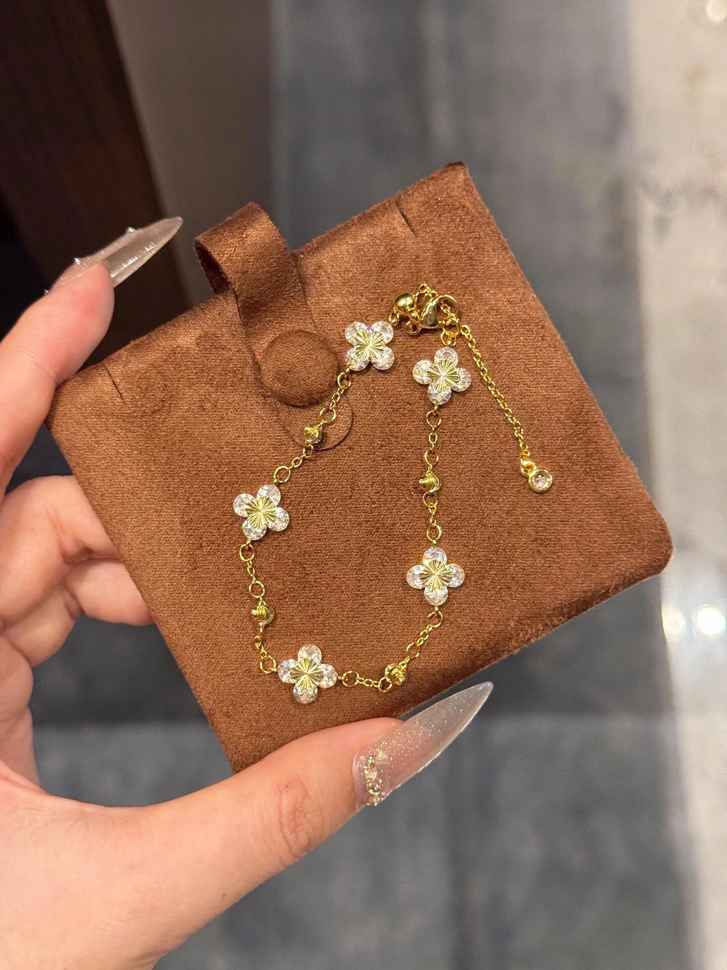 Laser Four-Leaf Clover Bracelet