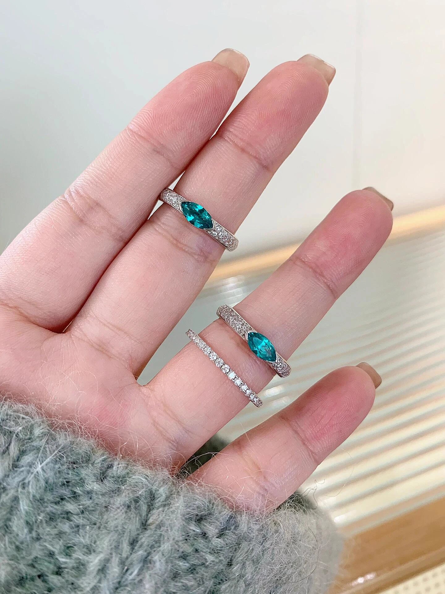 Paraíba Marquise Diamond Ring