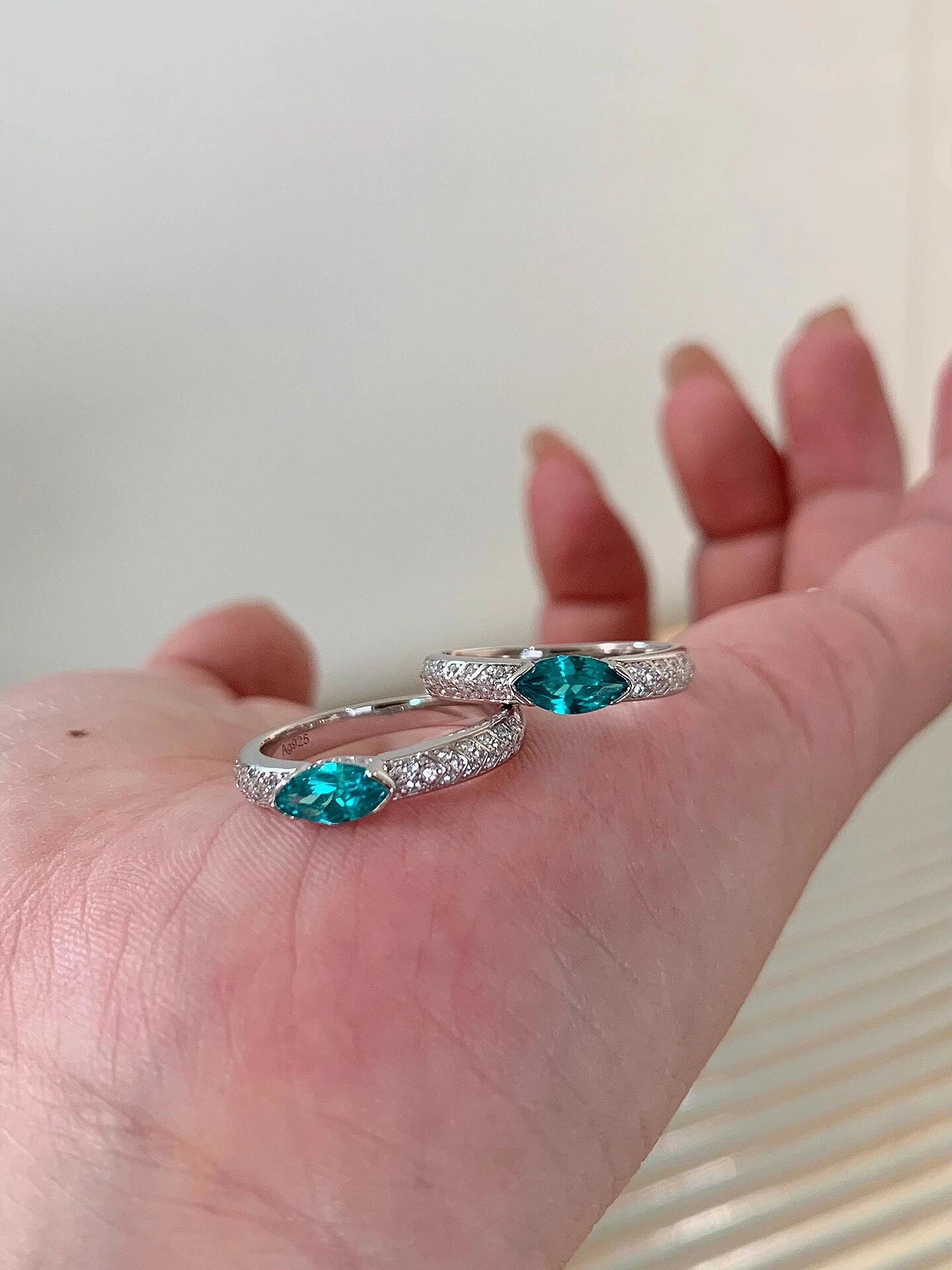 Paraíba Marquise Diamond Ring