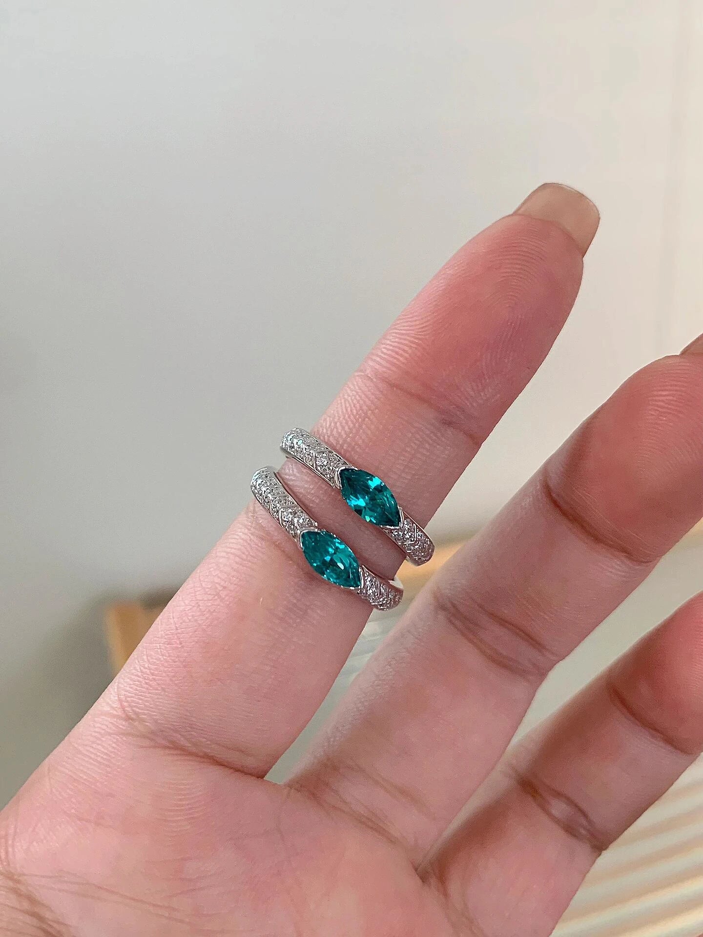 Paraíba Marquise Diamond Ring